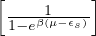 [---1----]
 1-eβ(μ-ϵs)